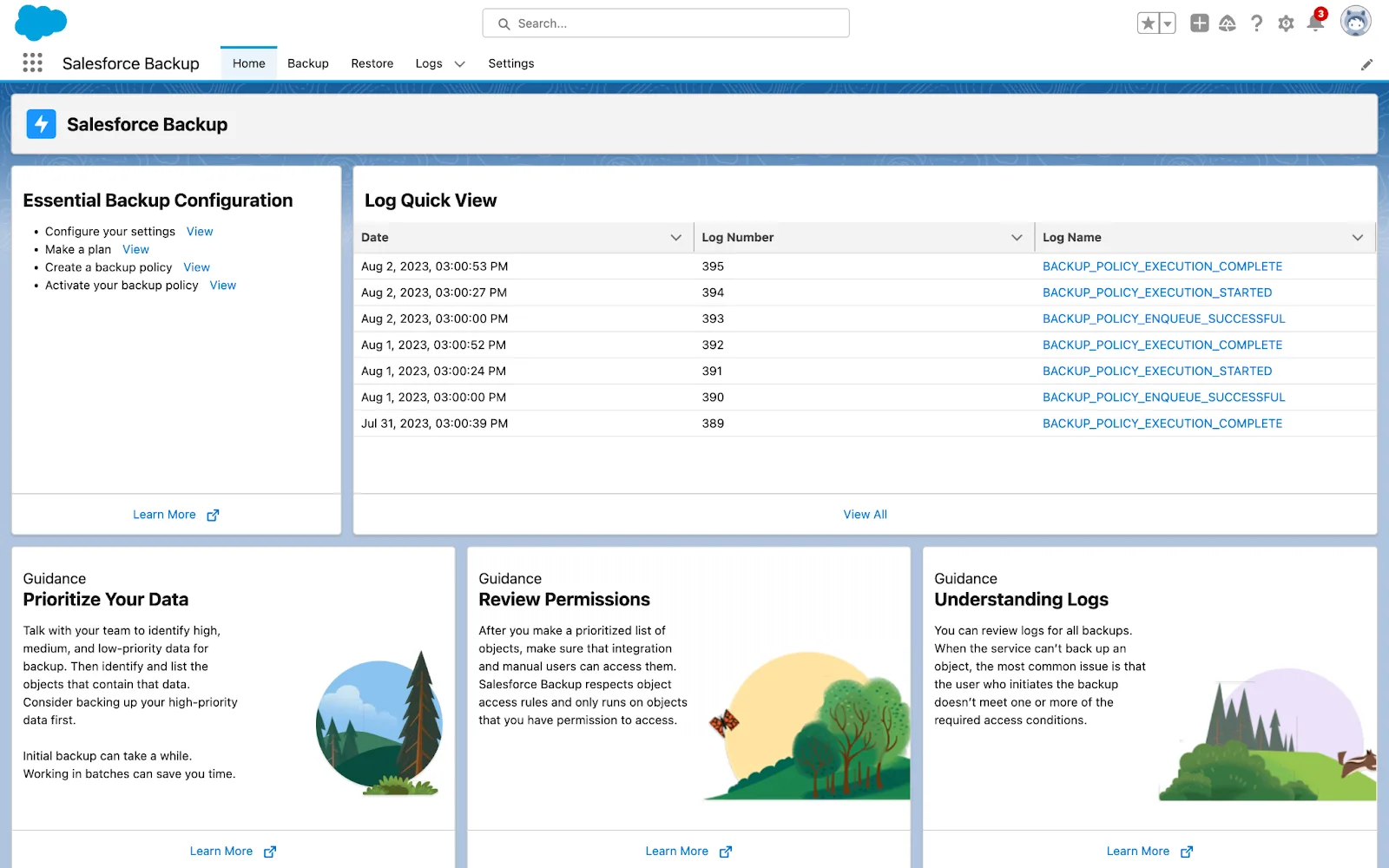 Salesforce Backup